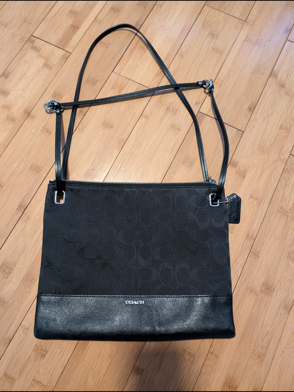 Coach Black Signature Canvas Crossbody Bag - Picture 1 of 6
